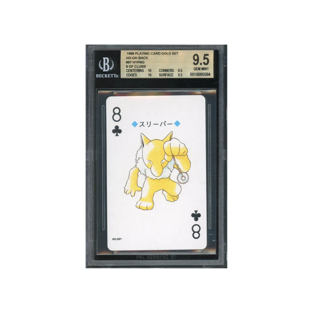 BGS 9.5 1999 PLAYING CARD GOLD SET HO-OH BACK #97 HYPNO