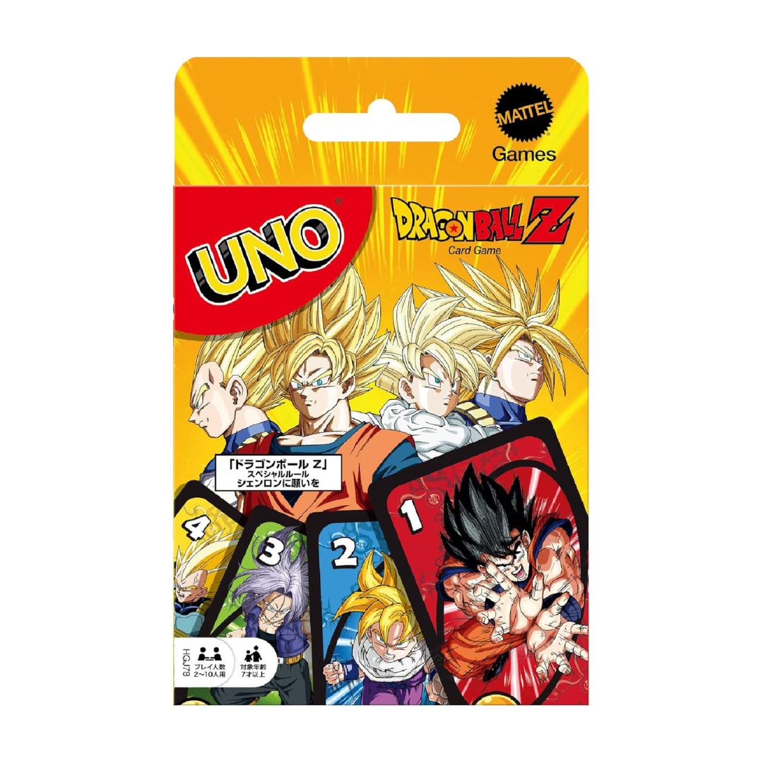 Mattel Game UNO Dragon Ball Z Card Game Party Game for 2-10 Players Ages 7 and Up HGJ78