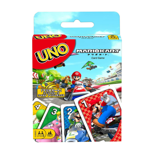 Mattel Game UNO GWM70 MarioKart, Special Rule Card With Wiled Item Boxes (English Language not Guaranteed)