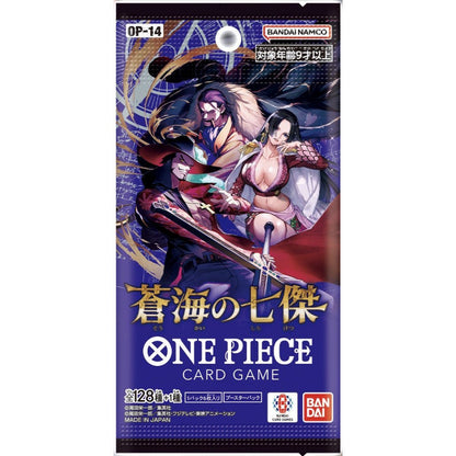 One Piece Card Game OP-14 Japanese booster box and booster pack packaging