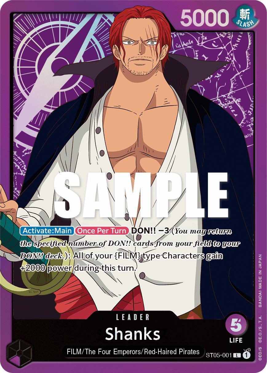 Shanks leader card from One Piece ST-05 FILM Edition