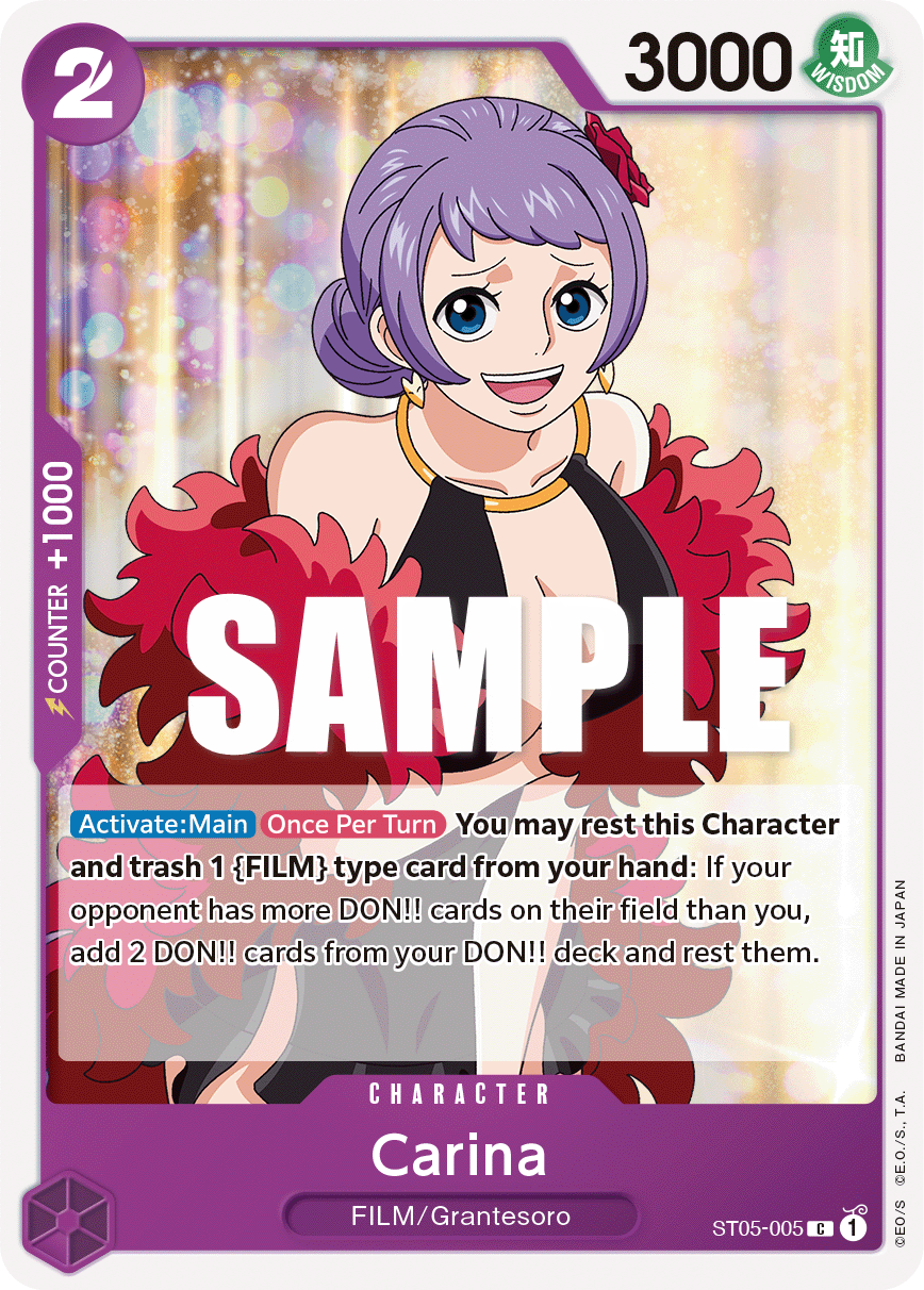 Carina card from One Piece ST-05 FILM Edition