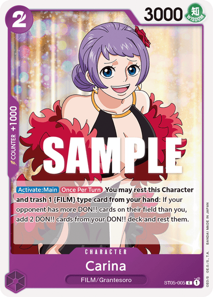 Carina card from One Piece ST-05 FILM Edition