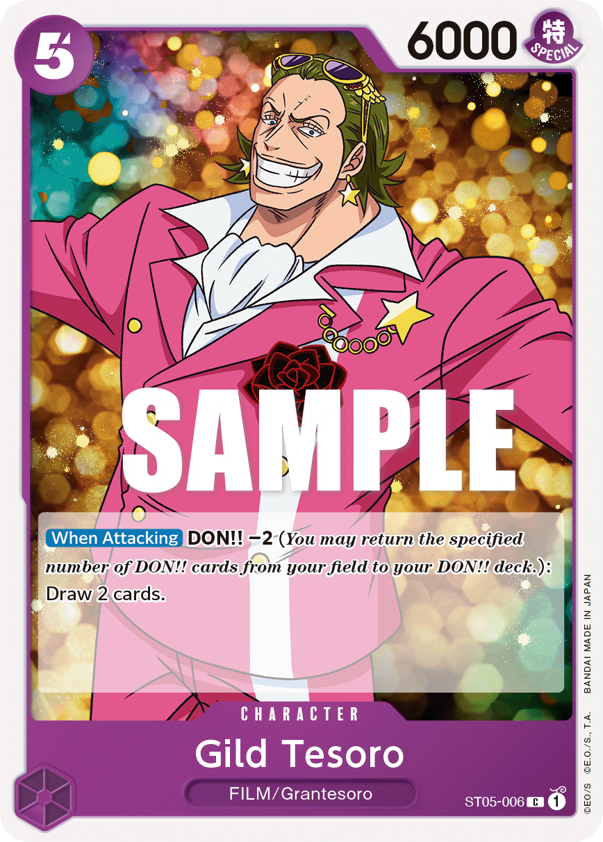 Gild Tesoro card from One Piece ST-05 FILM Edition