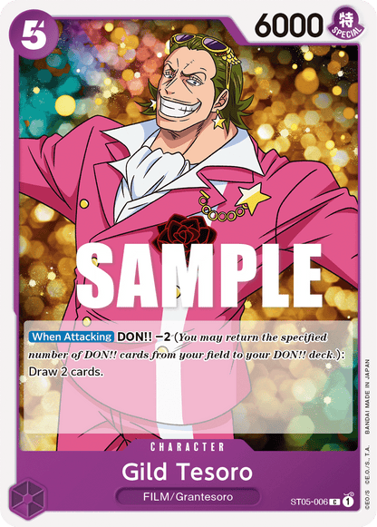 Gild Tesoro card from One Piece ST-05 FILM Edition