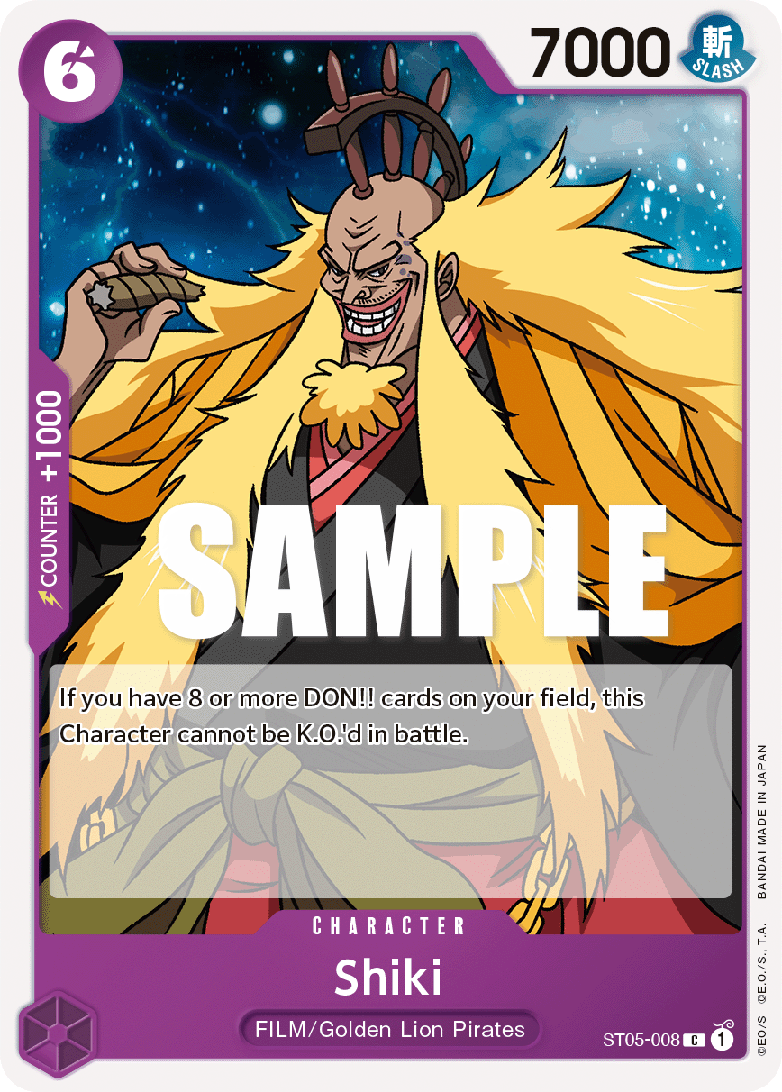 Shiki card from One Piece ST-05 FILM Edition