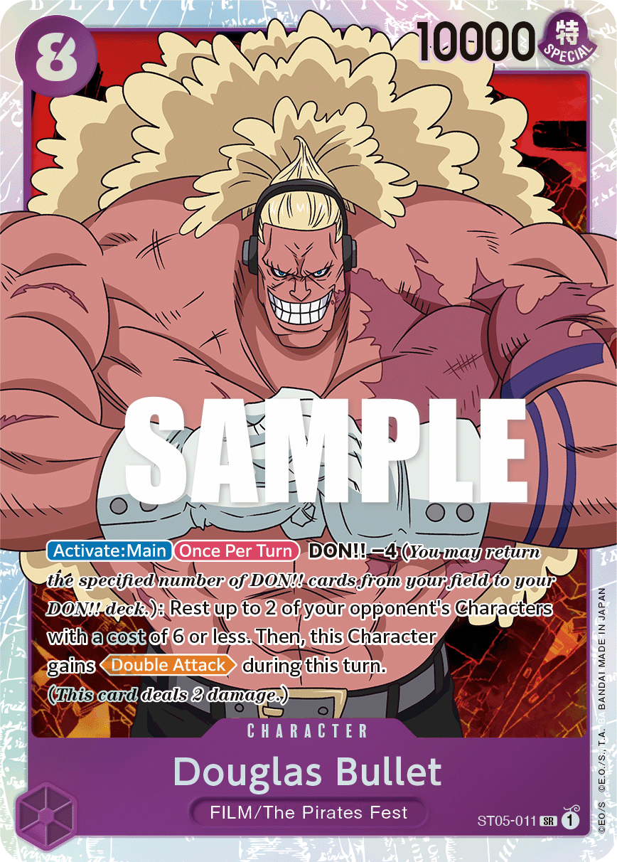 Douglas Bullet card from One Piece ST-05 FILM Edition