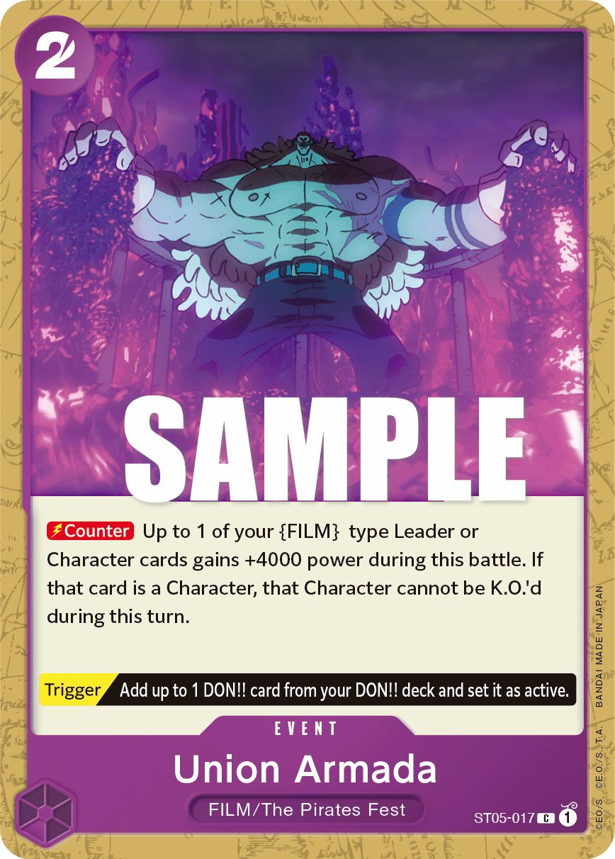 Union Armada card from One Piece ST-05 FILM Edition
