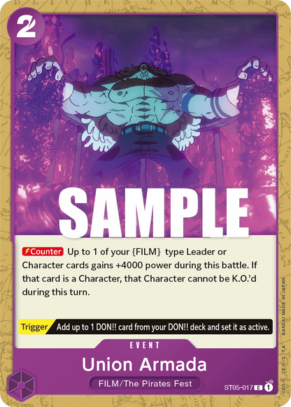 Union Armada card from One Piece ST-05 FILM Edition